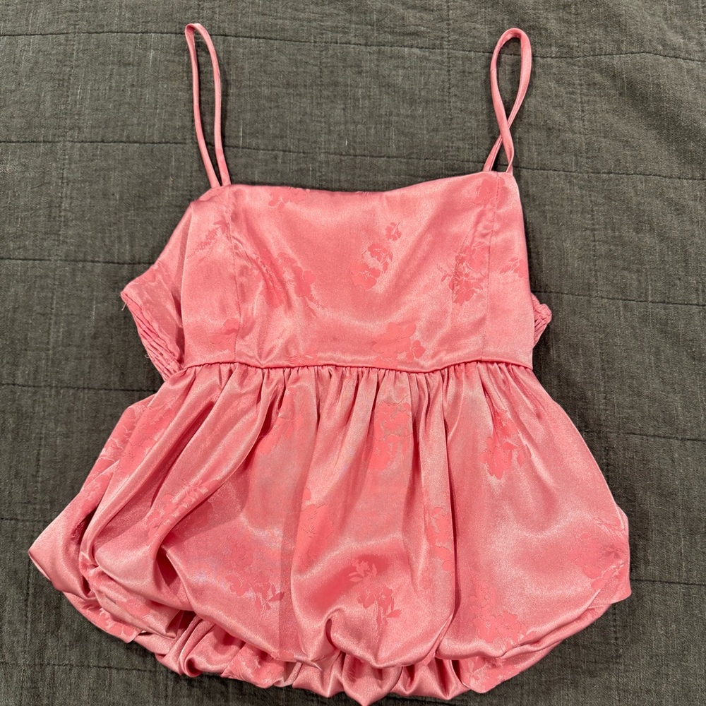 Altar'd State Pink Satin Top